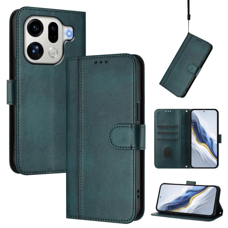 Line Splicing Buckle Retro Leather Phone Case, For OPPO A6 GT 5G, For OPPO Find X9 Pro, For OPPO K13 Turbo / K13 Turbo Pro, For OPPO Reno14 F 5G, For OPPO A5x 5G / 4G Global, For OPPO A5 5G Global
