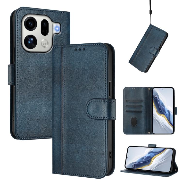 Line Splicing Buckle Retro Leather Phone Case, For OPPO A6 GT 5G, For OPPO Find X9 Pro, For OPPO K13 Turbo / K13 Turbo Pro, For OPPO Reno14 F 5G, For OPPO A5x 5G / 4G Global, For OPPO A5 5G Global