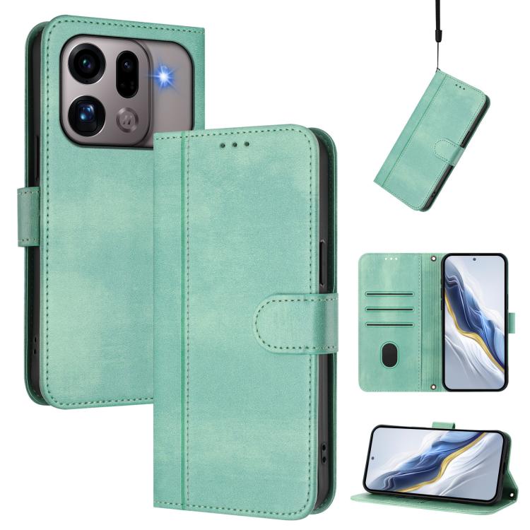 Line Splicing Buckle Retro Leather Phone Case, For OPPO Reno13 F 5G Global / 4G India, For OPPO Reno16 F 5G / Reno16 FS 5G, For OPPO Reno16 5G / Reno16 Pro 5G Global, For OPPO Find X9s Pro, For OPPO Find X9 Ultra, For OPPO Find X9