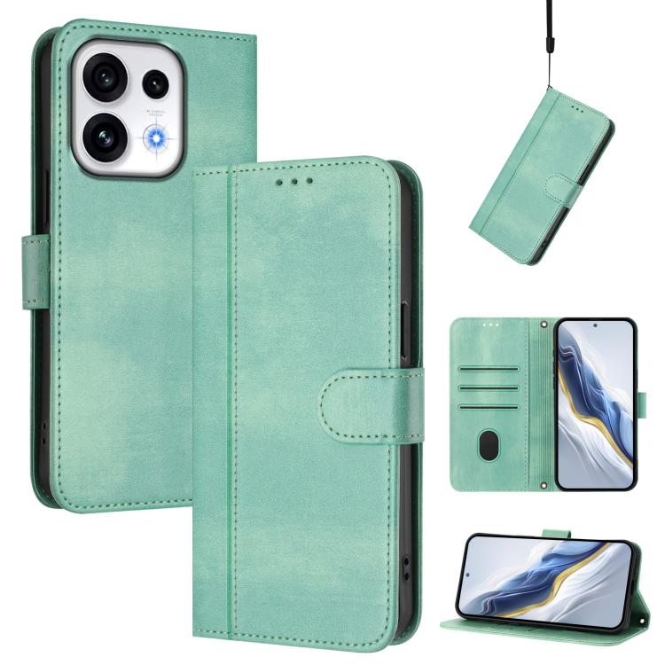 Line Splicing Buckle Retro Leather Phone Case, For OPPO Reno13 F 5G Global / 4G India, For OPPO Reno16 F 5G / Reno16 FS 5G, For OPPO Reno16 5G / Reno16 Pro 5G Global, For OPPO Find X9s Pro, For OPPO Find X9 Ultra, For OPPO Find X9