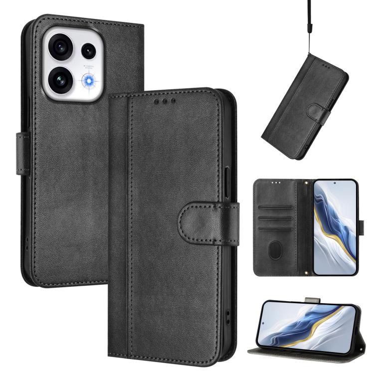 Line Splicing Buckle Retro Leather Phone Case, For OPPO Reno13 F 5G Global / 4G India, For OPPO Reno16 F 5G / Reno16 FS 5G, For OPPO Reno16 5G / Reno16 Pro 5G Global, For OPPO Find X9s Pro, For OPPO Find X9 Ultra, For OPPO Find X9