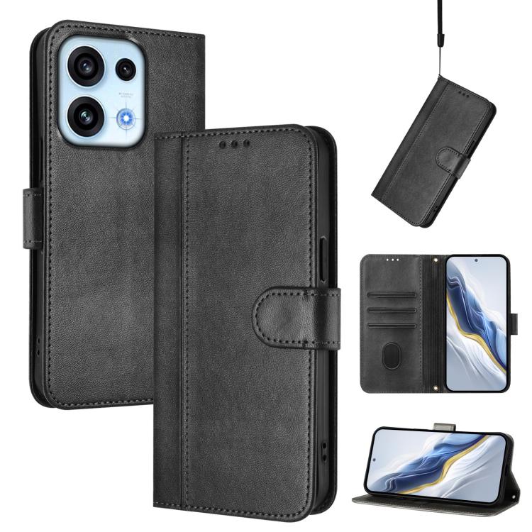 Line Splicing Buckle Retro Leather Phone Case, For OPPO Reno13 F 5G Global / 4G India, For OPPO Reno16 F 5G / Reno16 FS 5G, For OPPO Reno16 5G / Reno16 Pro 5G Global, For OPPO Find X9s Pro, For OPPO Find X9 Ultra, For OPPO Find X9
