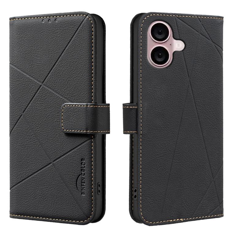 Geometric Pattern RFID Leather Phone Case, For iPhone 18 Pro/17 Pro, For iPhone 18 Pro Max/17 Pro Max, For iPhone 16e / 17e, For iPhone 17, For iPhone Air, For iPhone 16 Pro Max, For iPhone 16 Pro, For iPhone 16 Plus