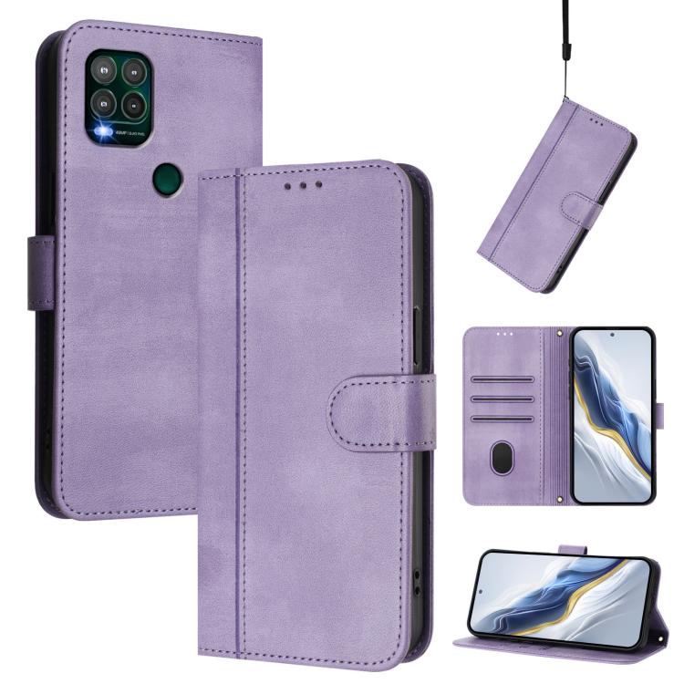 Line Splicing Buckle Retro Leather Phone Case, For Motorola Moto G Power 2021, For Motorola Moto G Play 2021, For Motorola Moto G Stylus 5G 2021, For Motorola Moto G Stylus 4G 2021