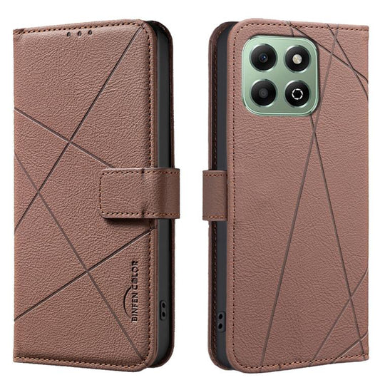 Geometric Pattern RFID Leather Phone Case, For Honor X6B, For Honor 200 Lite, For Honor X8B, For Honor X9B / Magic6 Lite, For Honor X7B, For Honor X7A