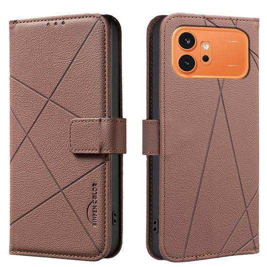 Geometric Pattern RFID Leather Phone Case, For Honor 600 Global, For Honor 600 Lite Global, For Honor X6d 5G, For Honor X8d 4G, For Honor X5c 4G / X5c Plus, For Honor X9d 5G / X70 5G, For Honor X7d 5G, For Honor 400 Pro Global 160.8mm