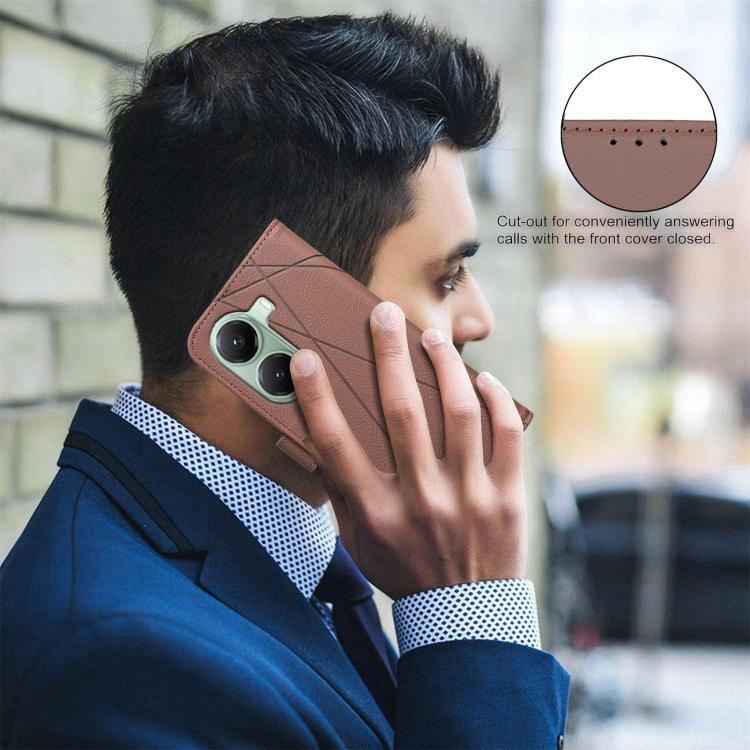 Geometric Pattern RFID Leather Phone Case, For Redmi Turbo 4, For Redmi 14C, For Redmi Note 14 5G, For Redmi Note 14 Pro 4G, For Redmi Note 14 4G 16.25mm, For Redmi Note 14 Pro 5G / 14 Pro+ 5G, For Redmi A3, For Redmi Note 13 Pro 4G