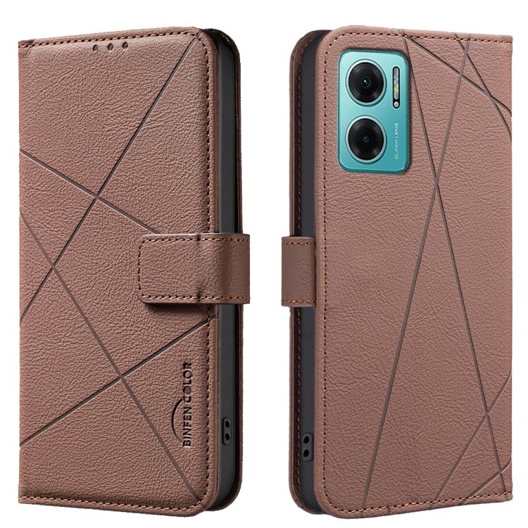 Geometric Pattern RFID Leather Phone Case, For Redmi 12C, For Redmi Note 12 Pro+ Global, For Redmi Note 12 Pro 5G Global, For Redmi Note 12 5G Global, For Redmi Note 11 Pro / 11 Pro 5G Global, For Redmi 10 2022 / Note 11 4G, For Redmi Note 10 5G / 10T ...