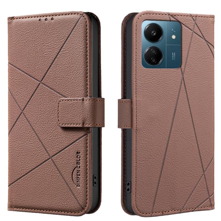 Geometric Pattern RFID Leather Phone Case, For Redmi Note 14 4G 16.25mm, For Redmi Note 14 Pro 5G / 14 Pro+ 5G, For Redmi A3, For Redmi Note 13 Pro 4G, For Redmi Note 13 4G, For Redmi K70E, For Redmi Note 13 5G, For Redmi 13C