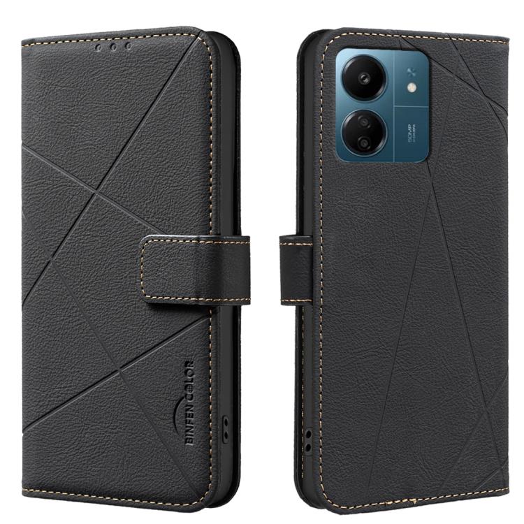 Geometric Pattern RFID Leather Phone Case, For Redmi Note 14 4G 16.25mm, For Redmi Note 14 Pro 5G / 14 Pro+ 5G, For Redmi A3, For Redmi Note 13 Pro 4G, For Redmi Note 13 4G, For Redmi K70E, For Redmi Note 13 5G, For Redmi 13C
