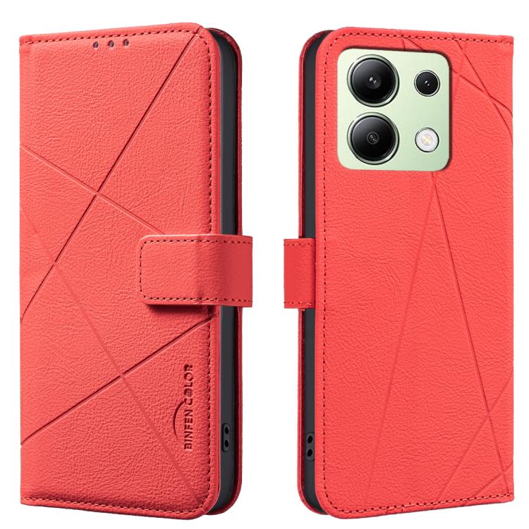 Geometric Pattern RFID Leather Phone Case, For Redmi Note 13 4G, For Redmi K70E, For Redmi Note 13 5G, For Redmi 13C, For Redmi Note 13 Pro+ 5G, For Redmi Note 13 Pro 5G, For Redmi K60 Ultra, For Redmi K70 / K70 Pro
