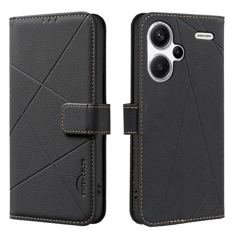 Geometric Pattern RFID Leather Phone Case, For Redmi Note 13 Pro+ 5G, For Redmi Note 13 Pro 5G, For Redmi K60 Ultra, For Redmi K70 / K70 Pro, For Redmi 12 4G, For Redmi Note 12 Turbo, For Redmi Note 11 / 11S / 12S 6.43inch, For Redmi Note 12 4G