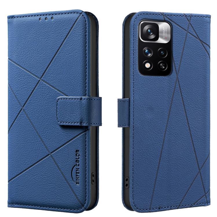 Geometric Pattern RFID Leather Phone Case, For Redmi Note 11 Pro / 11 Pro 5G Global, For Redmi 10 2022 / Note 11 4G, For Redmi Note 10 5G / 10T 5G, For Redmi Note 10 4G / Note 10S, For Redmi Note 10 Pro Max / Note 10 Pro