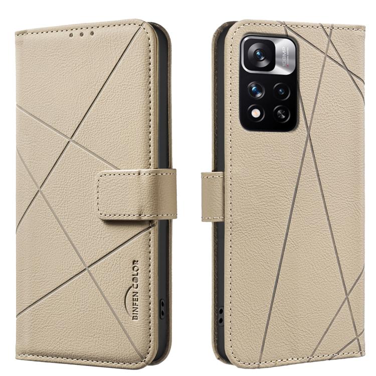 Geometric Pattern RFID Leather Phone Case, For Redmi Note 11 Pro / 11 Pro 5G Global, For Redmi 10 2022 / Note 11 4G, For Redmi Note 10 5G / 10T 5G, For Redmi Note 10 4G / Note 10S, For Redmi Note 10 Pro Max / Note 10 Pro
