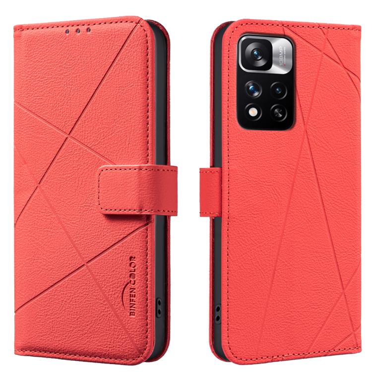 Geometric Pattern RFID Leather Phone Case, For Redmi Note 11 Pro / 11 Pro 5G Global, For Redmi 10 2022 / Note 11 4G, For Redmi Note 10 5G / 10T 5G, For Redmi Note 10 4G / Note 10S, For Redmi Note 10 Pro Max / Note 10 Pro