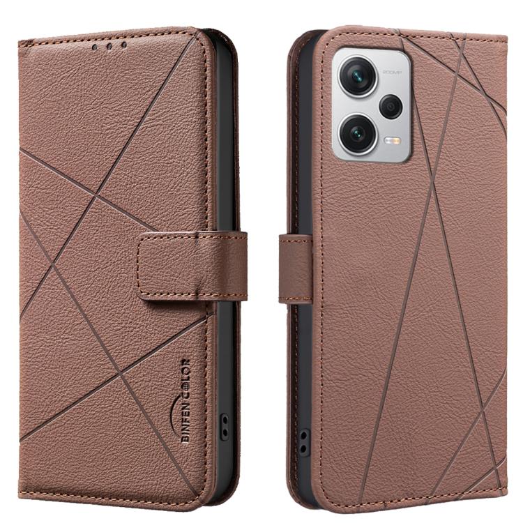 Geometric Pattern RFID Leather Phone Case, For Redmi 12C, For Redmi Note 12 Pro+ Global, For Redmi Note 12 Pro 5G Global, For Redmi Note 12 5G Global, For Redmi Note 11 Pro / 11 Pro 5G Global, For Redmi 10 2022 / Note 11 4G, For Redmi Note 10 5G / 10T ...