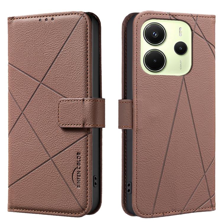 Geometric Pattern RFID Leather Phone Case, For Redmi Note 14 4G 16.25mm, For Redmi Note 14 Pro 5G / 14 Pro+ 5G, For Redmi A3, For Redmi Note 13 Pro 4G, For Redmi Note 13 4G, For Redmi K70E, For Redmi Note 13 5G, For Redmi 13C