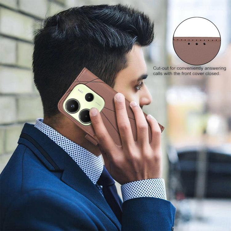 Geometric Pattern RFID Leather Phone Case, For Redmi Note 14 4G 16.25mm, For Redmi Note 14 Pro 5G / 14 Pro+ 5G, For Redmi A3, For Redmi Note 13 Pro 4G, For Redmi Note 13 4G, For Redmi K70E, For Redmi Note 13 5G, For Redmi 13C