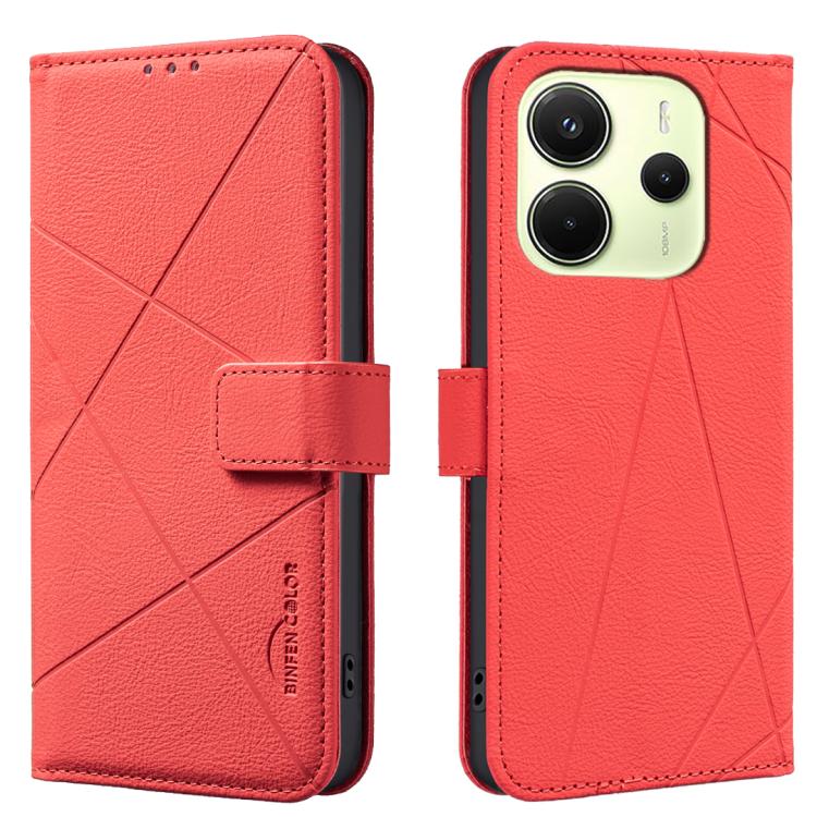 Geometric Pattern RFID Leather Phone Case, For Redmi Note 14 4G 16.25mm, For Redmi Note 14 Pro 5G / 14 Pro+ 5G, For Redmi A3, For Redmi Note 13 Pro 4G, For Redmi Note 13 4G, For Redmi K70E, For Redmi Note 13 5G, For Redmi 13C