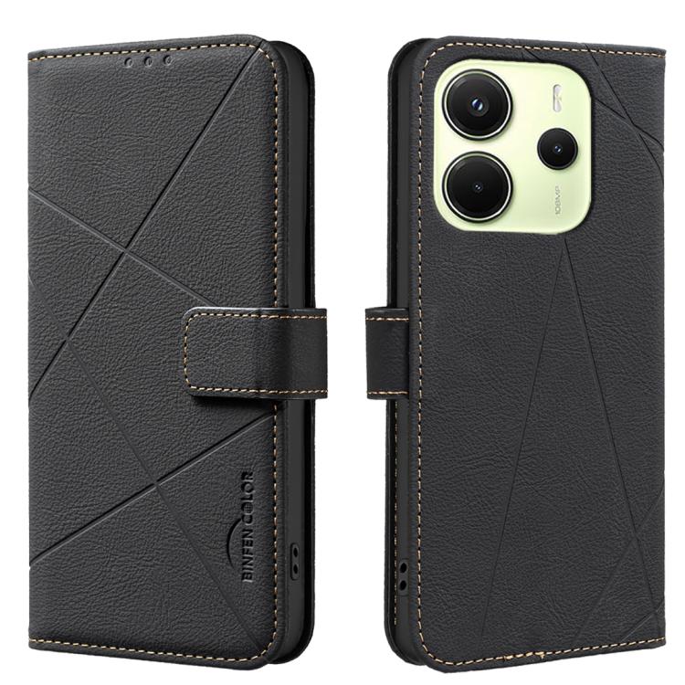 Geometric Pattern RFID Leather Phone Case, For Redmi Note 14 4G 16.25mm, For Redmi Note 14 Pro 5G / 14 Pro+ 5G, For Redmi A3, For Redmi Note 13 Pro 4G, For Redmi Note 13 4G, For Redmi K70E, For Redmi Note 13 5G, For Redmi 13C