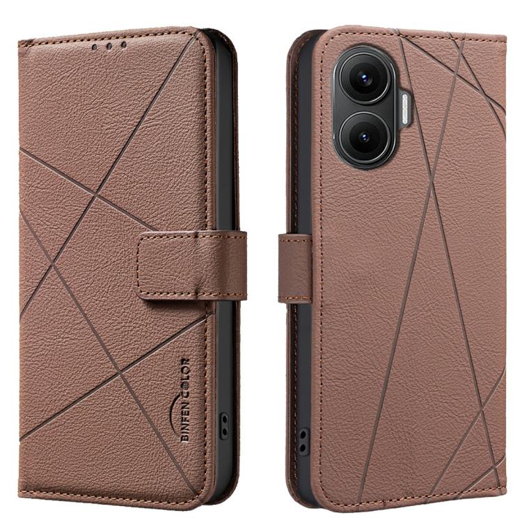 Geometric Pattern RFID Leather Phone Case, For Redmi K90/Poco F8 Pro, For Redmi 15C 5G / 4G EU 173mm, For Redmi 15 5G Global / 15 4G SEA 169.5mm, For Redmi Turbo 4 Pro, For Redmi Turbo 4, For Redmi 14C, For Redmi Note 14 5G, For Redmi Note 14 Pro 4G
