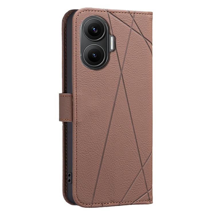 Geometric Pattern RFID Leather Phone Case, For Redmi Turbo 4 Pro, For Redmi Turbo 4, For Redmi 14C, For Redmi Note 14 5G, For Redmi Note 14 Pro 4G, For Redmi Note 14 4G 16.25mm, For Redmi Note 14 Pro 5G / 14 Pro+ 5G, For Redmi A3