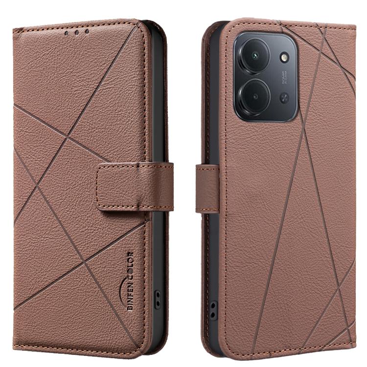 Geometric Pattern RFID Leather Phone Case, For Redmi K90/Poco F8 Pro, For Redmi 15C 5G / 4G EU 173mm, For Redmi 15 5G Global / 15 4G SEA 169.5mm, For Redmi Turbo 4 Pro, For Redmi Turbo 4, For Redmi 14C, For Redmi Note 14 5G, For Redmi Note 14 Pro 4G