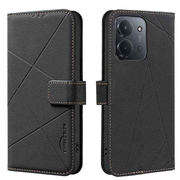 Geometric Pattern RFID Leather Phone Case, For Redmi K90/Poco F8 Pro, For Redmi 15C 5G / 4G EU 173mm, For Redmi 15 5G Global / 15 4G SEA 169.5mm, For Redmi Turbo 4 Pro, For Redmi Turbo 4, For Redmi 14C, For Redmi Note 14 5G, For Redmi Note 14 Pro 4G