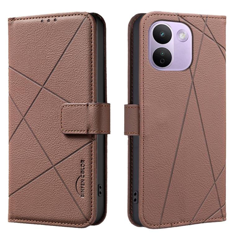 Geometric Pattern RFID Leather Phone Case, For Redmi Note 17 Pro 5G Global 163mm, For Redmi Note 17 Pro+ 5G Global 163mm, For Redmi 17 5G / 4G Global 170mm, For Redmi Note 17 4G Global 171mm, For Redmi K90 Max 5G, For Redmi A7 Pro 171mm / Poco C85x 5G ...