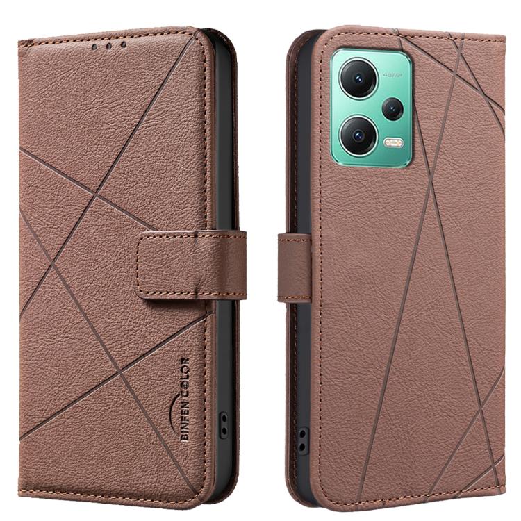 Geometric Pattern RFID Leather Phone Case, For Xiaomi Poco M7 Pro 5G, For Xiaomi Poco X6 Pro, For Xiaomi 13T, For Xiaomi Poco F5 5G, For Xiaomi Poco C55, For Xiaomi Poco X5 Pro, For Xiaomi Poco X5, For Xiaomi Poco M3 Pro