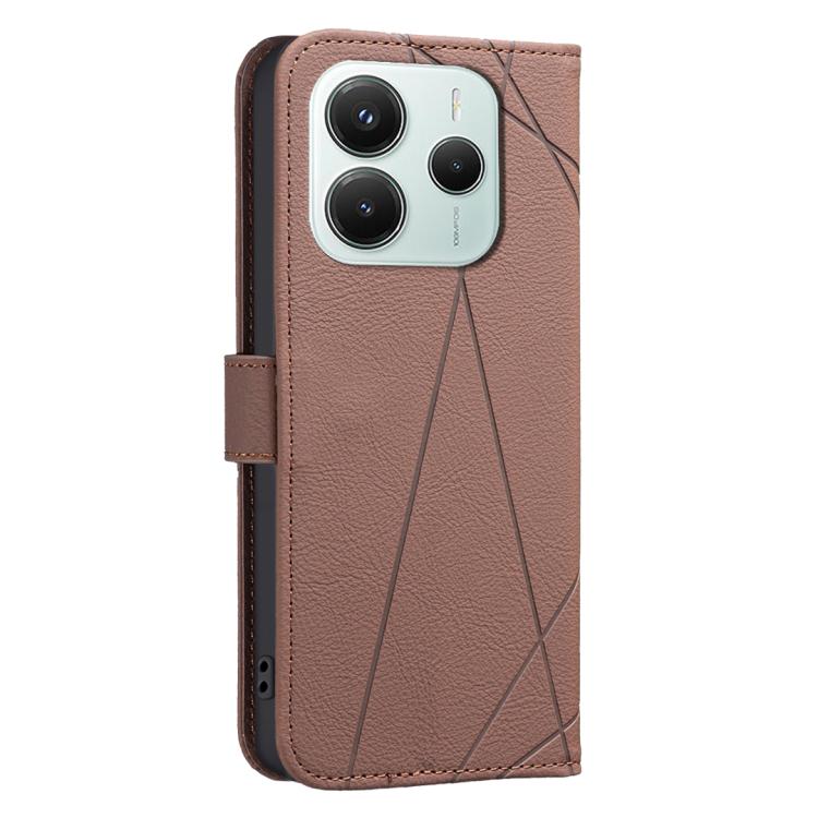Geometric Pattern RFID Leather Phone Case, For Xiaomi Poco M7 Pro 5G, For Xiaomi Poco X6 Pro, For Xiaomi 13T, For Xiaomi Poco F5 5G, For Xiaomi Poco C55, For Xiaomi Poco X5 Pro, For Xiaomi Poco X5, For Xiaomi Poco M3 Pro
