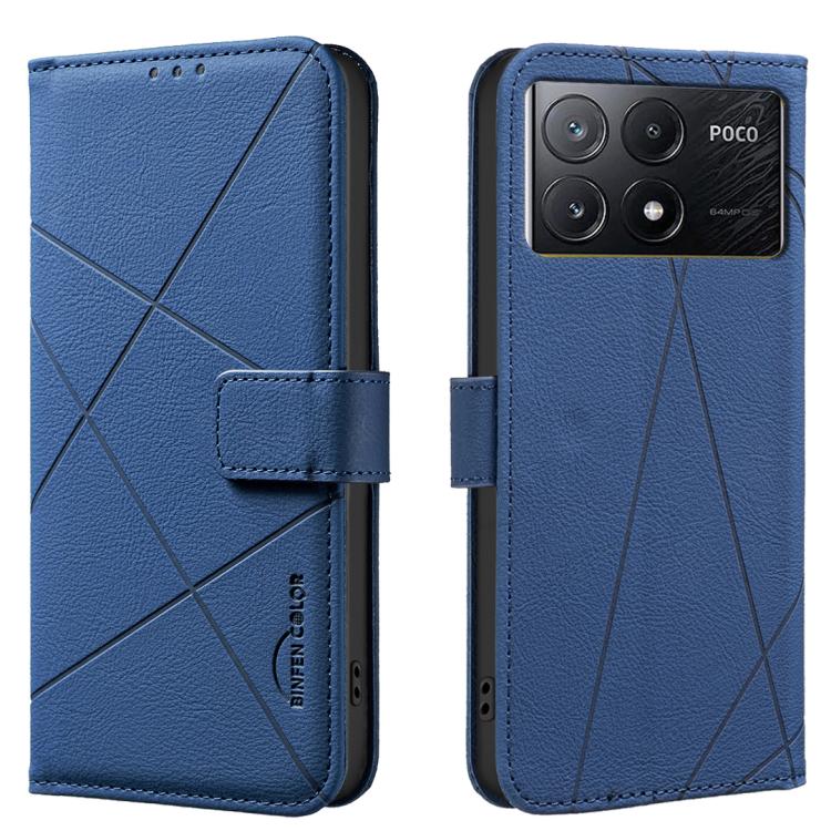 Geometric Pattern RFID Leather Phone Case, For Xiaomi Poco M7 Pro 5G, For Xiaomi Poco X6 Pro, For Xiaomi 13T, For Xiaomi Poco F5 5G, For Xiaomi Poco C55, For Xiaomi Poco X5 Pro, For Xiaomi Poco X5, For Xiaomi Poco M3 Pro