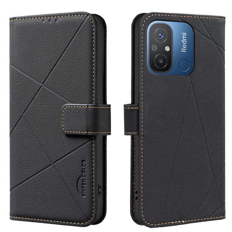Geometric Pattern RFID Leather Phone Case, For Xiaomi Poco M7 Pro 5G, For Xiaomi Poco X6 Pro, For Xiaomi 13T, For Xiaomi Poco F5 5G, For Xiaomi Poco C55, For Xiaomi Poco X5 Pro, For Xiaomi Poco X5, For Xiaomi Poco M3 Pro