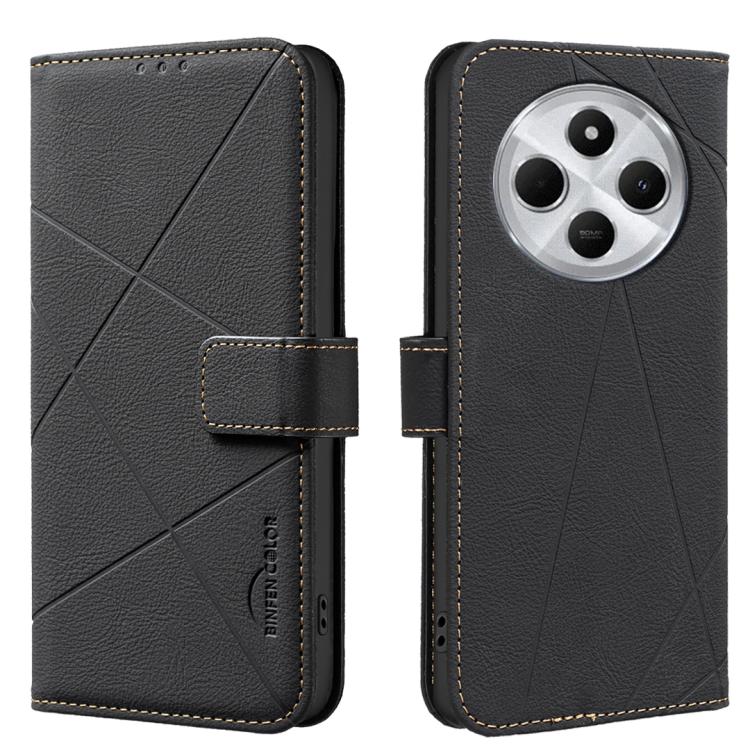 Geometric Pattern RFID Leather Phone Case, For Xiaomi 17T Pro 5G, For Xiaomi 17T 5G, For Xiaomi Poco M7 4G 169mm, For Xiaomi 15T Pro 5G, For Xiaomi 15T 5G, For Xiaomi Poco F7 5G Global, For Xiaomi Poco X7 Pro, For Xiaomi Poco C75