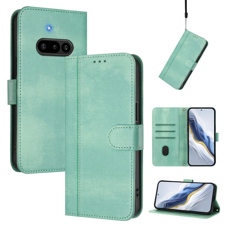 Line Splicing Buckle Retro Leather Phone Case, For Nothing Phone 4a Pro, For Nothing Phone 4a, For Nothing Phone 3a, For Nothing Phone 3a Pro, For Nothing CMF Phone 1, For Nothing Phone 2a