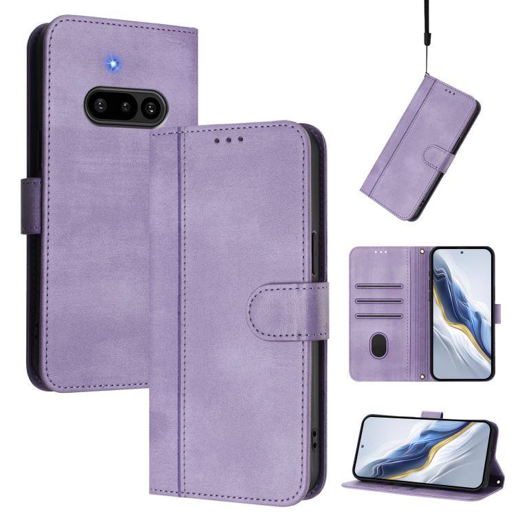 Line Splicing Buckle Retro Leather Phone Case, For Nothing Phone 4a Pro, For Nothing Phone 4a, For Nothing Phone 3a, For Nothing Phone 3a Pro, For Nothing CMF Phone 1, For Nothing Phone 2a