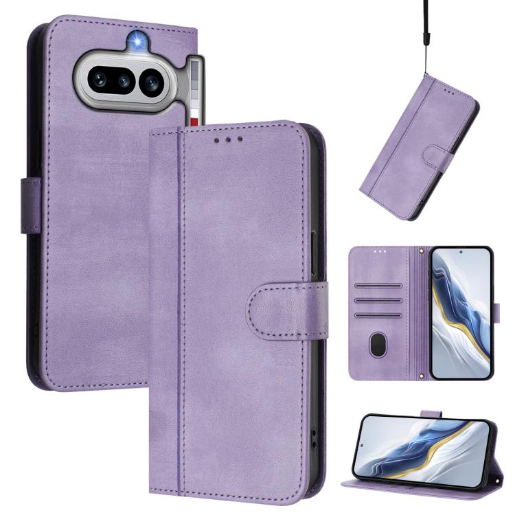 Line Splicing Buckle Retro Leather Phone Case, For Nothing Phone 4a Pro, For Nothing Phone 4a, For Nothing Phone 3a, For Nothing Phone 3a Pro, For Nothing CMF Phone 1, For Nothing Phone 2a