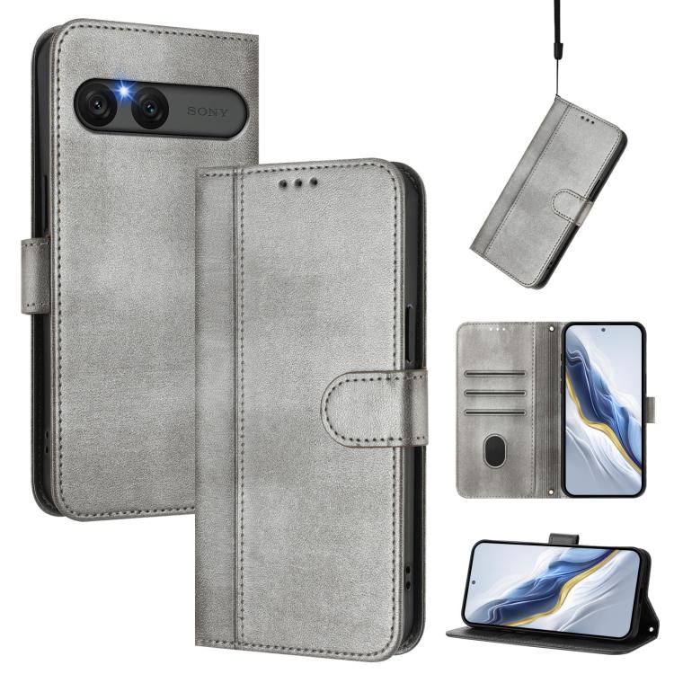 Line Splicing Buckle Retro Leather Phone Case, For Sony Xperia 1 VIII, For Sony Xperia 10 VII, For Sony Xperia 10 VI 2024, For Sony Xperia 1 VI 2024, For Sony Xperia 5 VI, For Sony Xperia 5 V