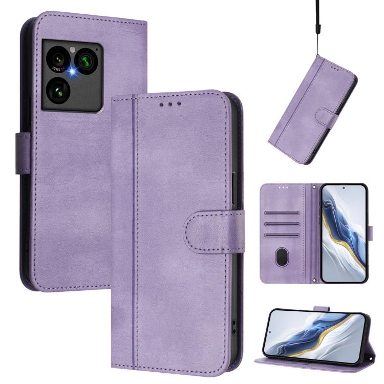 Line Splicing Buckle Retro Leather Phone Case, For Sony Xperia 1 VIII, For Sony Xperia 10 VII, For Sony Xperia 10 VI 2024, For Sony Xperia 1 VI 2024, For Sony Xperia 5 VI, For Sony Xperia 5 V