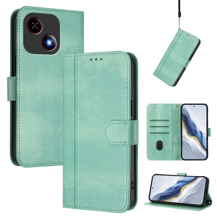 Line Splicing Buckle Retro Leather Phone Case, For ZTE Blade A76 4G, For ZTE Kantan Sumaho 4 A402ZT, For ZTE Blade V60 4G / Axon 60 4G, For ZTE Blade A35e, For ZTE Nubia Music 2, For ZTE Nubia S 5G A403ZT
