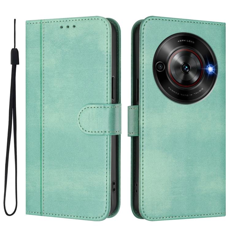 Line Splicing Buckle Retro Leather Phone Case, For ZTE Blade A75 5G / Nubia Focus 5G, For ZTE Blade A75 4G, For ZTE Blade A35 / A55, For ZTE Nubia Focus Pro 5G, For ZTE Nubia Z60 Ultra, For ZTE Blade A73 5G