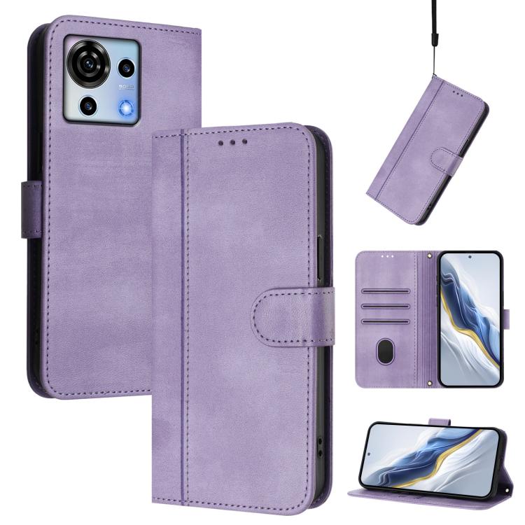 Line Splicing Buckle Retro Leather Phone Case, For ZTE Blade A73 4G, For ZTE Blade V50 Vita, For ZTE Blade A53 / A53+, For ZTE Blade A53 Pro, For ZTE Blade A52 Lite, For ZTE Blade V40s