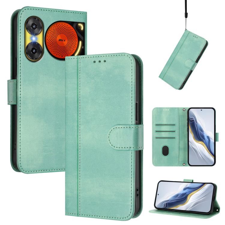 Line Splicing Buckle Retro Leather Phone Case, For ZTE Blade A76 4G, For ZTE Kantan Sumaho 4 A402ZT, For ZTE Blade V60 4G / Axon 60 4G, For ZTE Blade A35e, For ZTE Nubia Music 2, For ZTE Nubia S 5G A403ZT