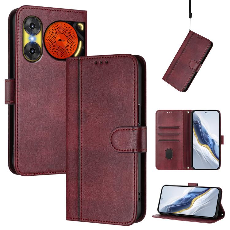 Line Splicing Buckle Retro Leather Phone Case, For ZTE Blade A76 4G, For ZTE Kantan Sumaho 4 A402ZT, For ZTE Blade V60 4G / Axon 60 4G, For ZTE Blade A35e, For ZTE Nubia Music 2, For ZTE Nubia S 5G A403ZT