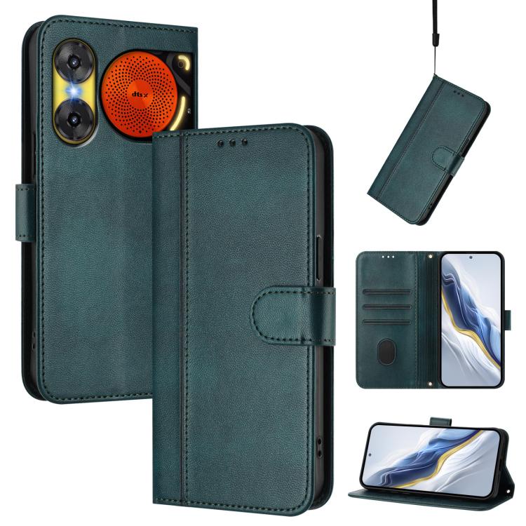Line Splicing Buckle Retro Leather Phone Case, For ZTE Blade A76 4G, For ZTE Kantan Sumaho 4 A402ZT, For ZTE Blade V60 4G / Axon 60 4G, For ZTE Blade A35e, For ZTE Nubia Music 2, For ZTE Nubia S 5G A403ZT