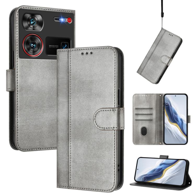 Line Splicing Buckle Retro Leather Phone Case, For ZTE Blade A75 5G / Nubia Focus 5G, For ZTE Blade A75 4G, For ZTE Blade A35 / A55, For ZTE Nubia Focus Pro 5G, For ZTE Nubia Z60 Ultra, For ZTE Blade A73 5G