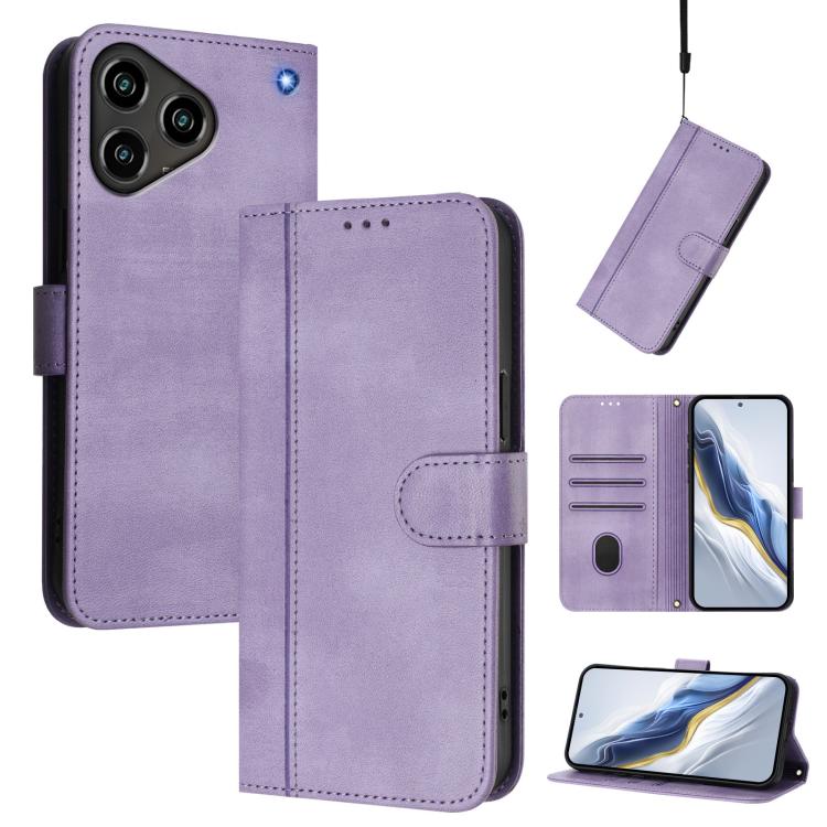 Line Splicing Buckle Retro Leather Phone Case, For ZTE Blade A76 4G, For ZTE Kantan Sumaho 4 A402ZT, For ZTE Blade V60 4G / Axon 60 4G, For ZTE Blade A35e, For ZTE Nubia Music 2, For ZTE Nubia S 5G A403ZT