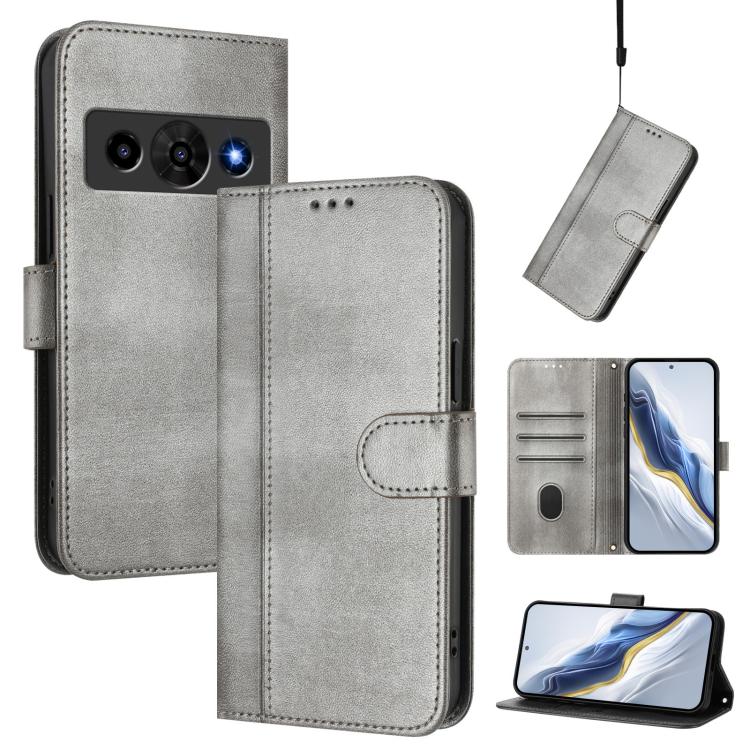 Line Splicing Buckle Retro Leather Phone Case, For ZTE nubia Neo 5 5G, For ZTE nubia Neo 5 GT 5G, For ZTE Optus X Value 5G, For ZTE Optus X Pro 2 5G, For ZTE nubia RedMagic 11 Air, For ZTE A75 Pro / Telstra T-Elite 5G