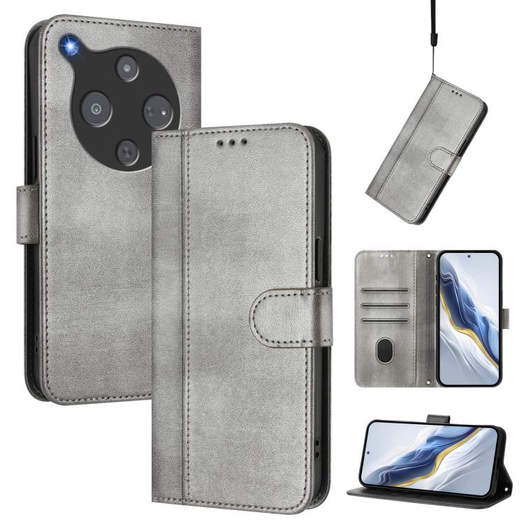 Line Splicing Buckle Retro Leather Phone Case, For ZTE nubia Neo 5 5G, For ZTE nubia Neo 5 GT 5G, For ZTE Optus X Value 5G, For ZTE Optus X Pro 2 5G, For ZTE nubia RedMagic 11 Air, For ZTE A75 Pro / Telstra T-Elite 5G