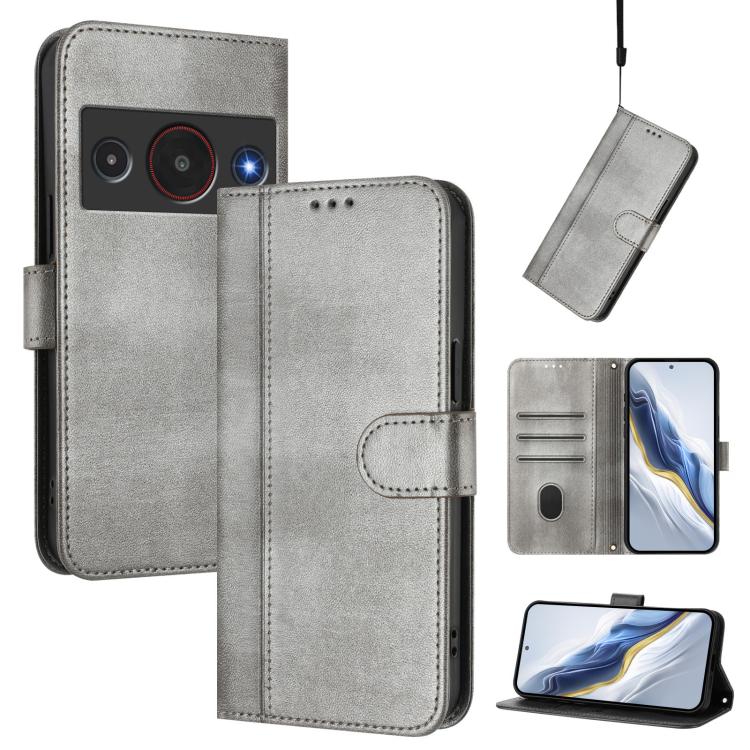 Line Splicing Buckle Retro Leather Phone Case, For ZTE nubia Neo 5 5G, For ZTE nubia Neo 5 GT 5G, For ZTE Optus X Value 5G, For ZTE Optus X Pro 2 5G, For ZTE nubia RedMagic 11 Air, For ZTE A75 Pro / Telstra T-Elite 5G